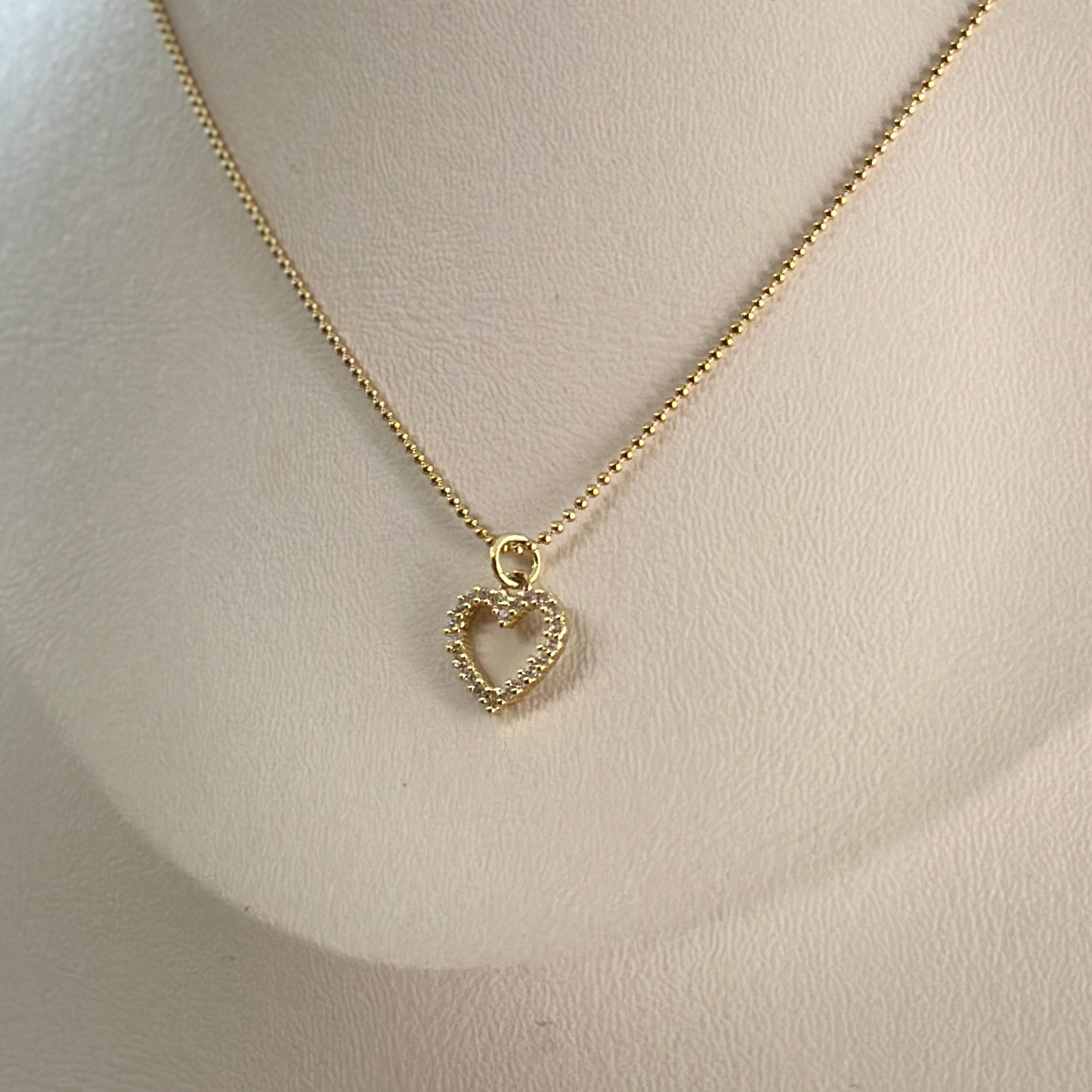 Collar Corazón Resaque Dorado