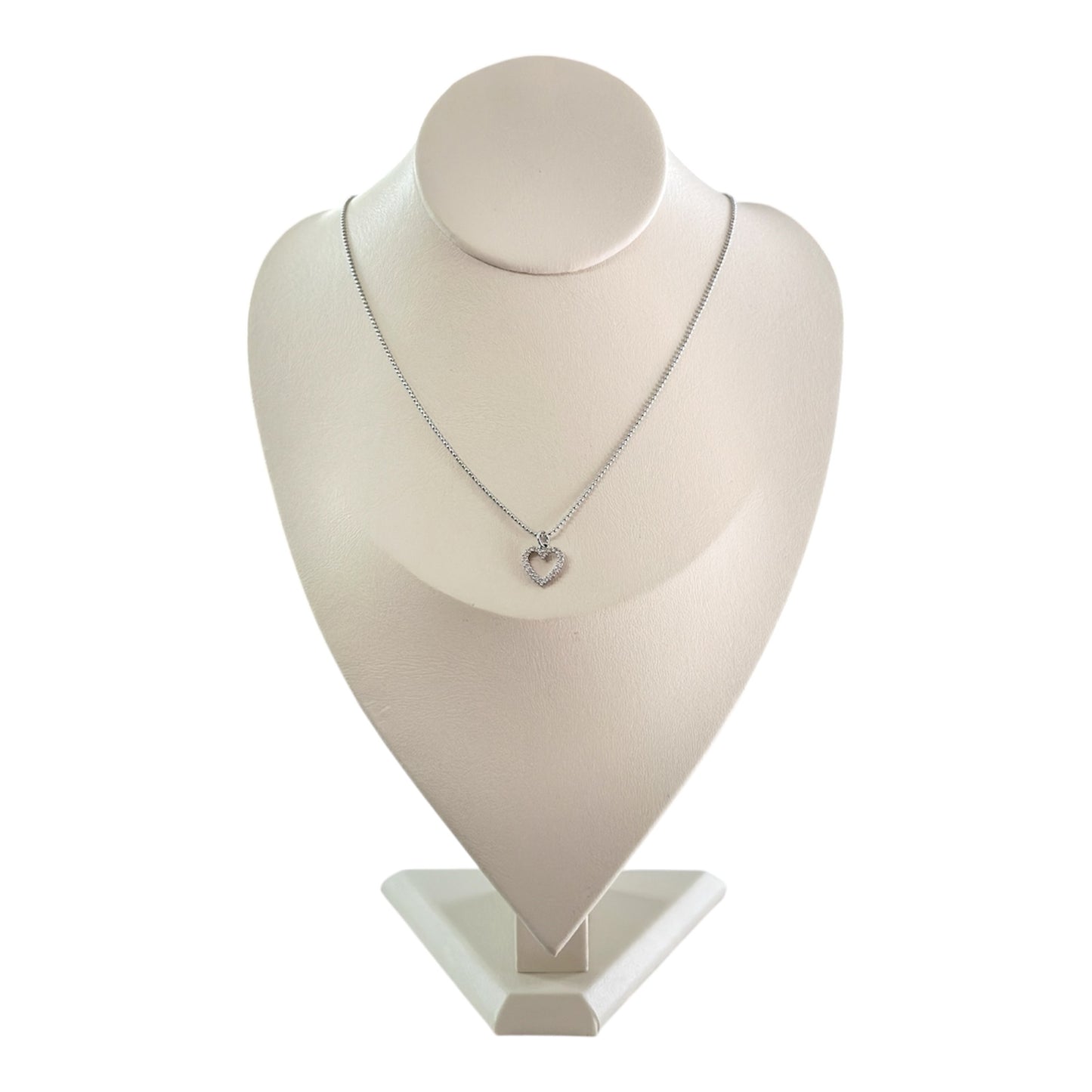 Collar Corazón Resaque Plateado