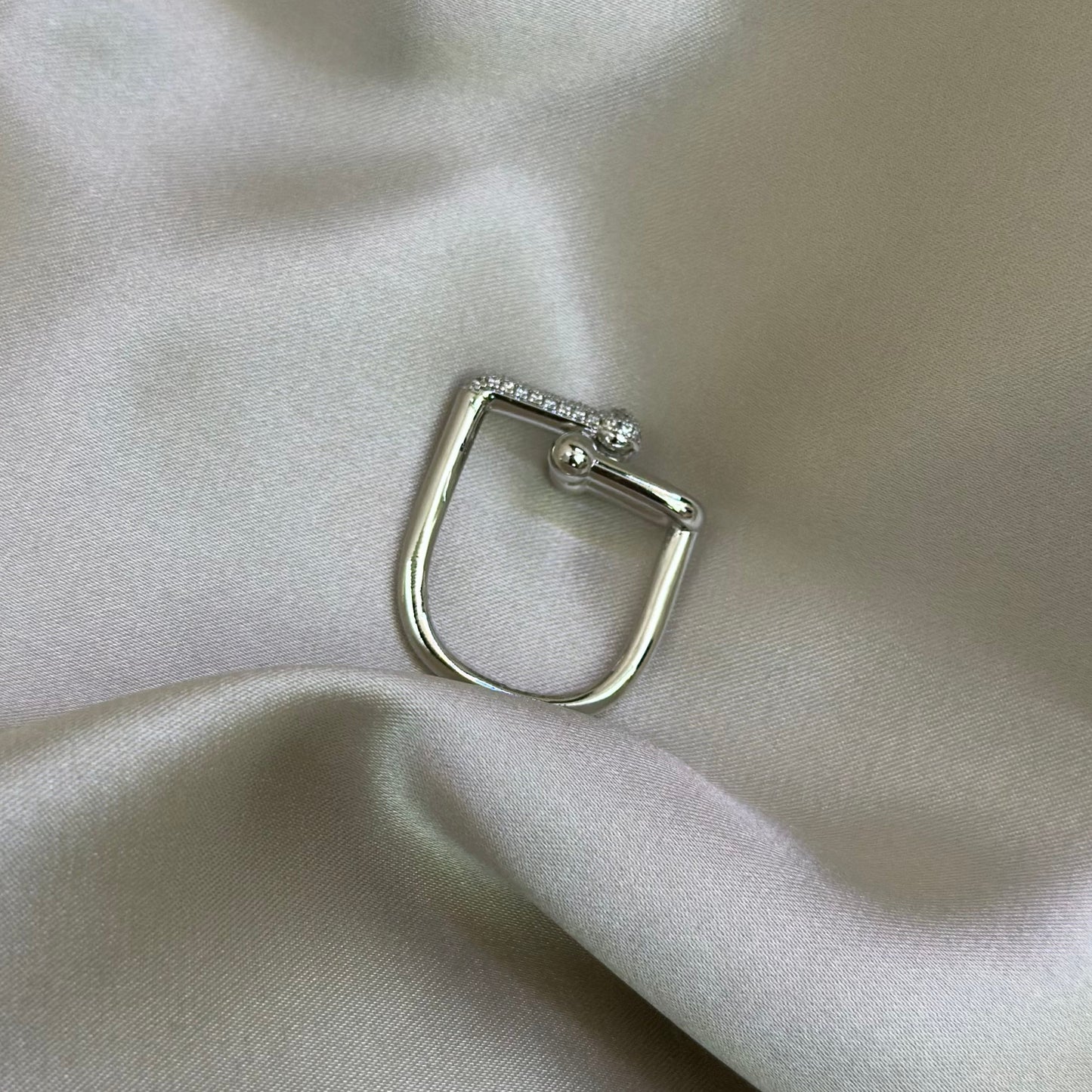Anillo Herradura Plateado