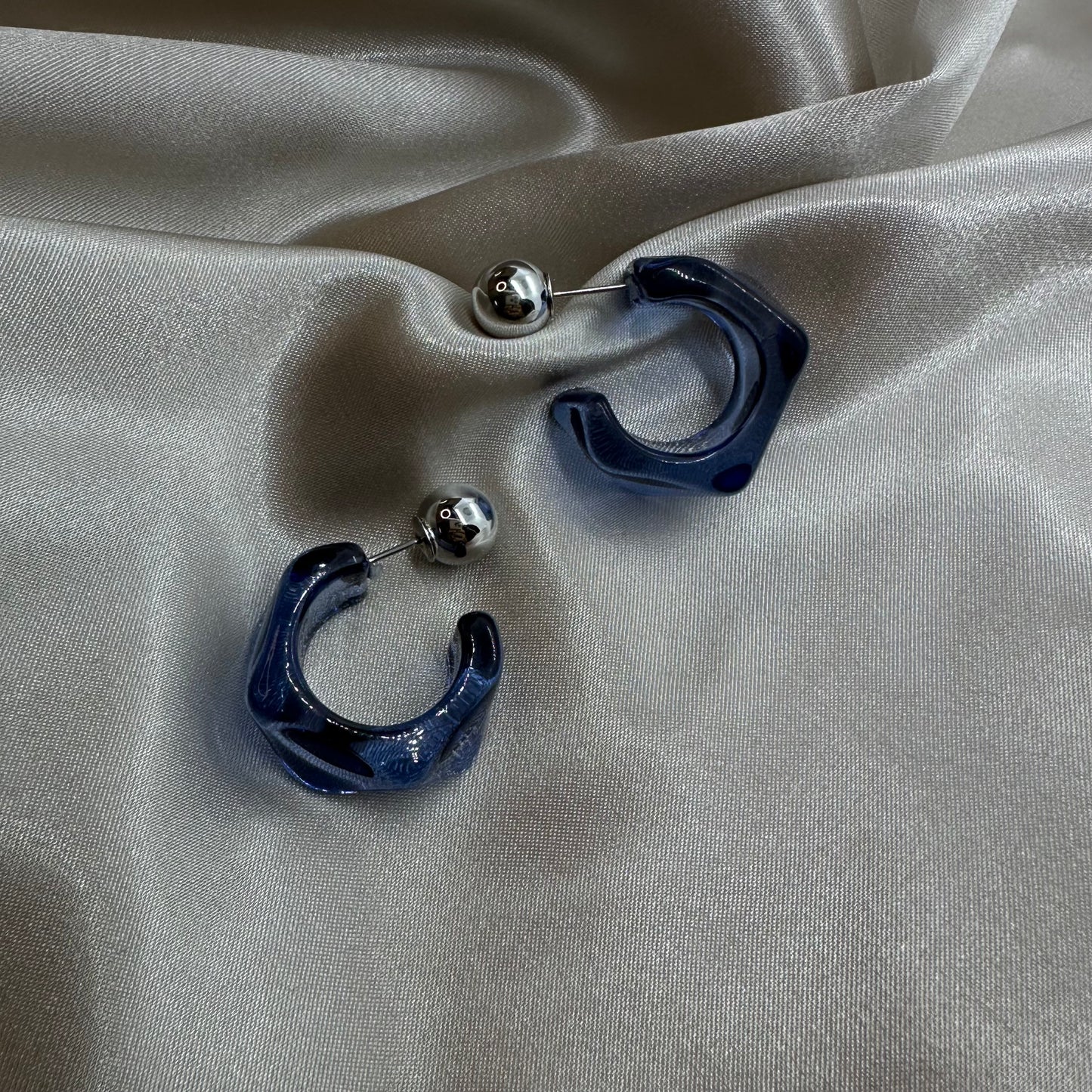 Aretes Cristal Azules