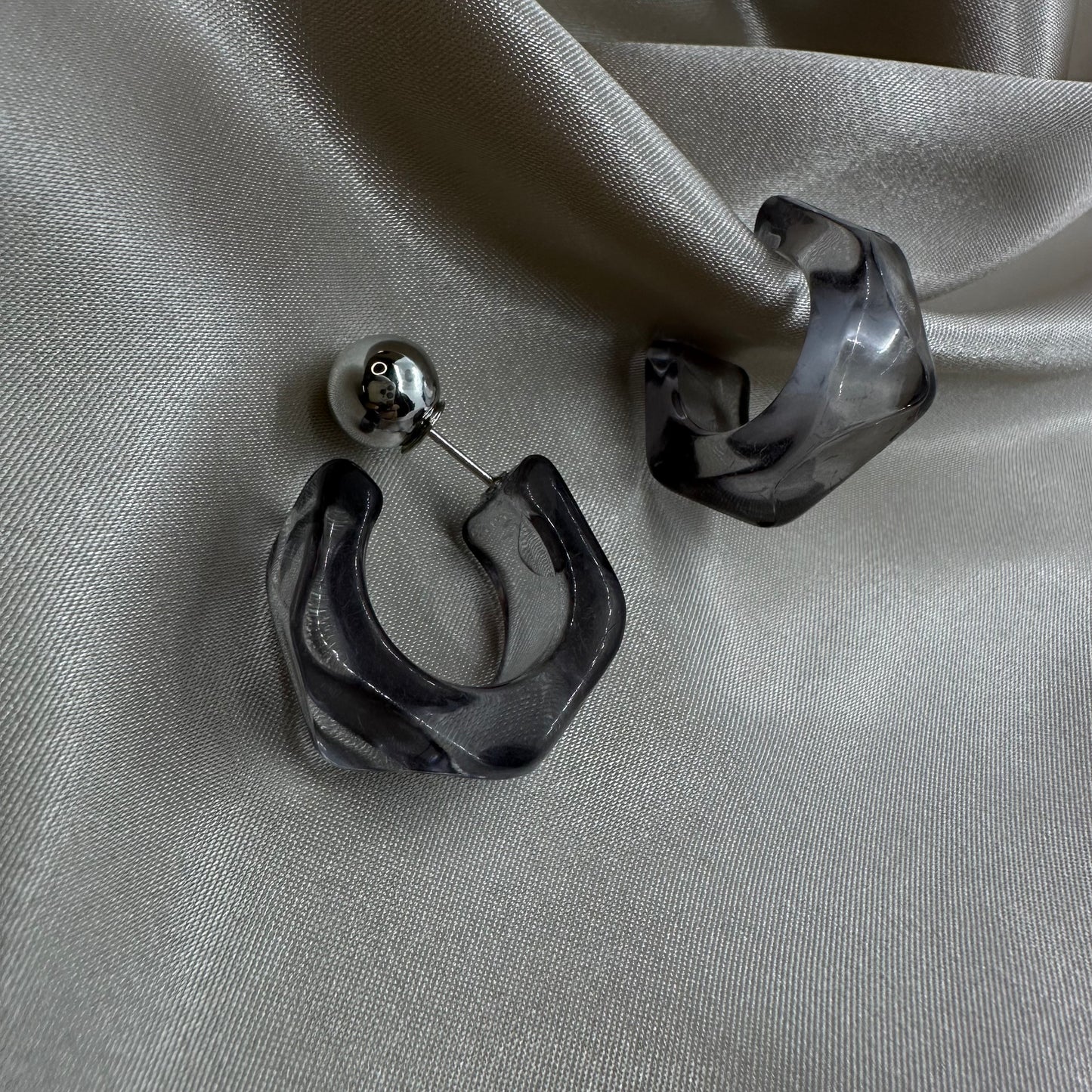 Aretes Cristal Humo