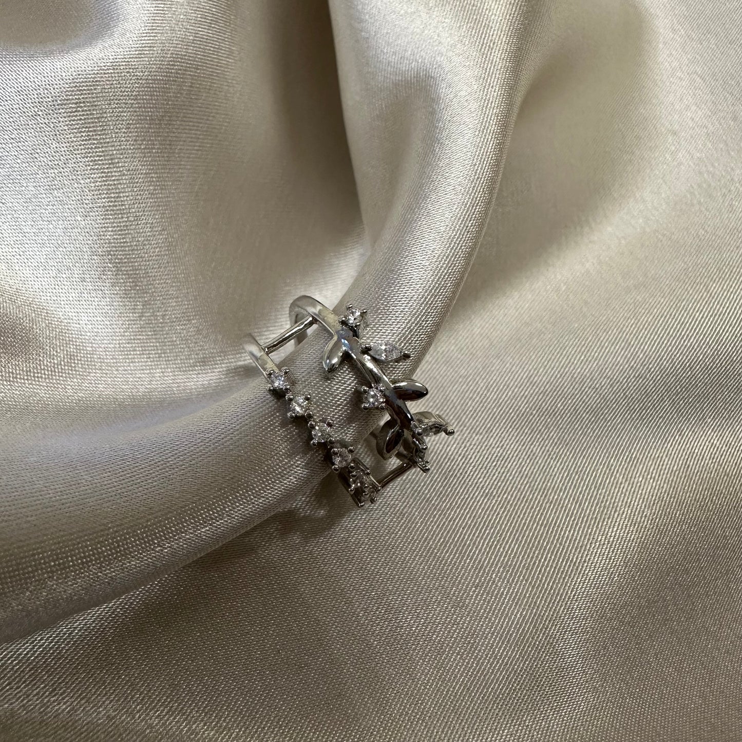Anillo Espigas Rodio