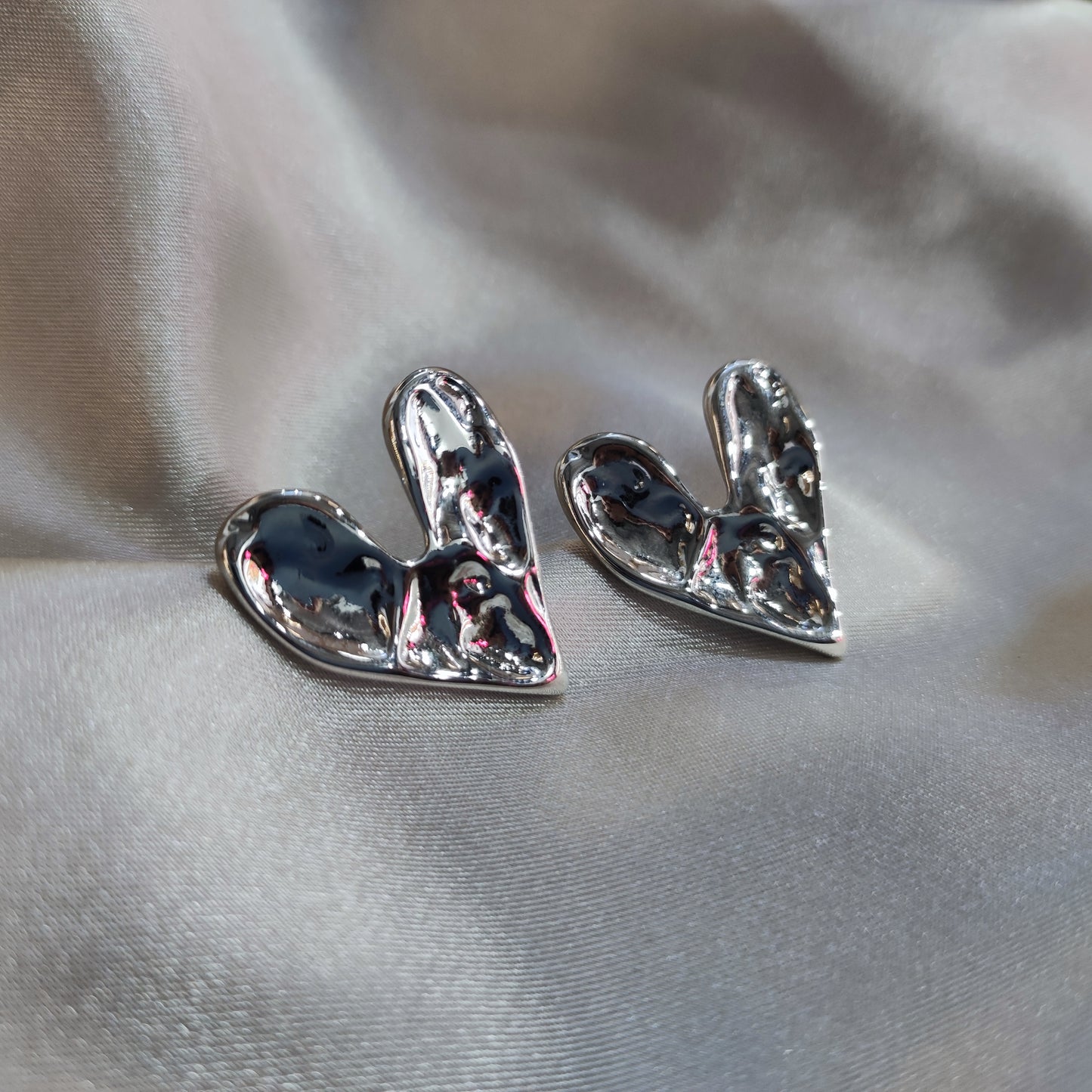 Aretes Corazon CDG Rodio