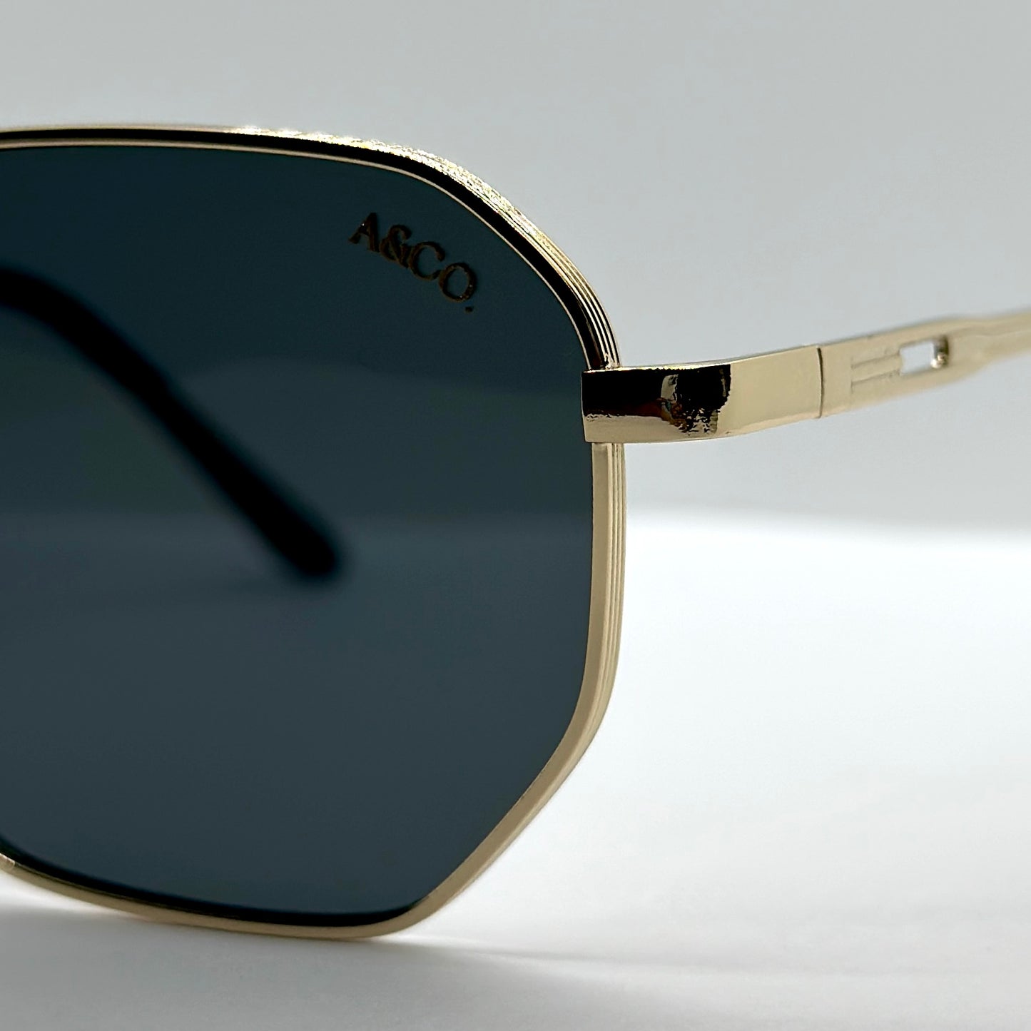 Lentes Roma Negro - Dorado