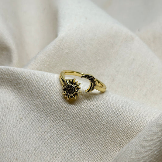 Anillo Luna Estrella Mini Chapa