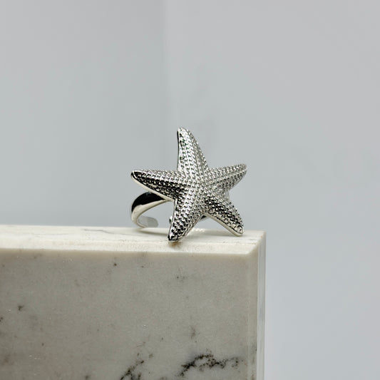 Anillo Estrella de Mar Rodio