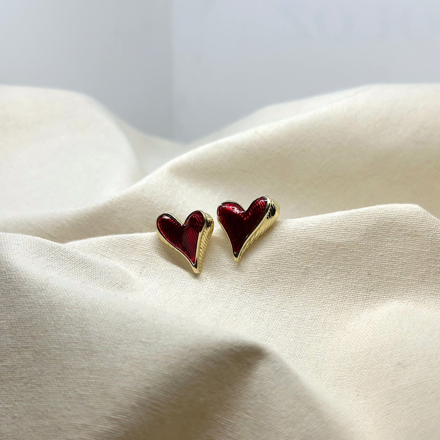 Aretes Corazón Fresa