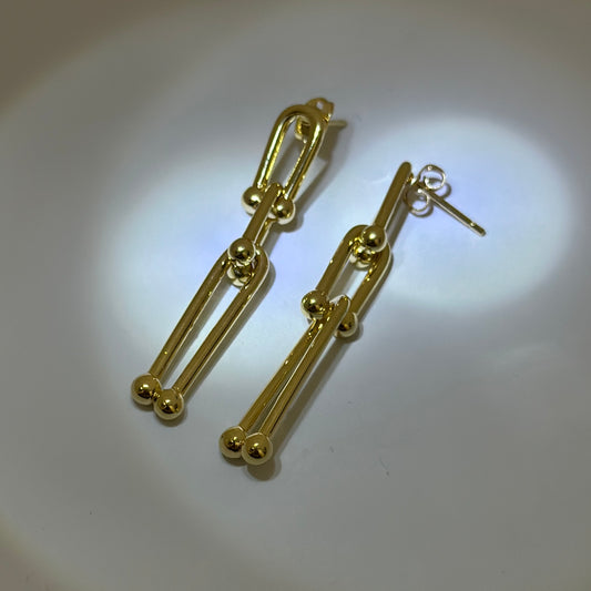 Aretes Herradura Dorados