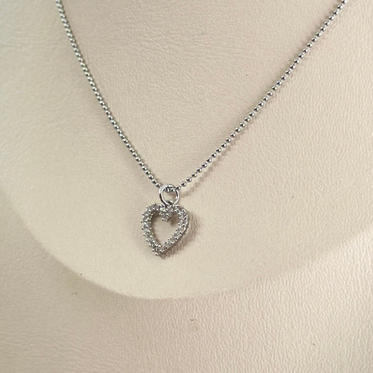 Collar Corazón Resaque Plateado