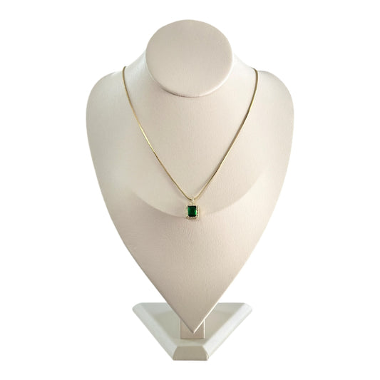 Collar Cuadro Esmeralda