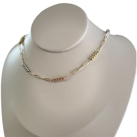 Collar Corazones Chunky