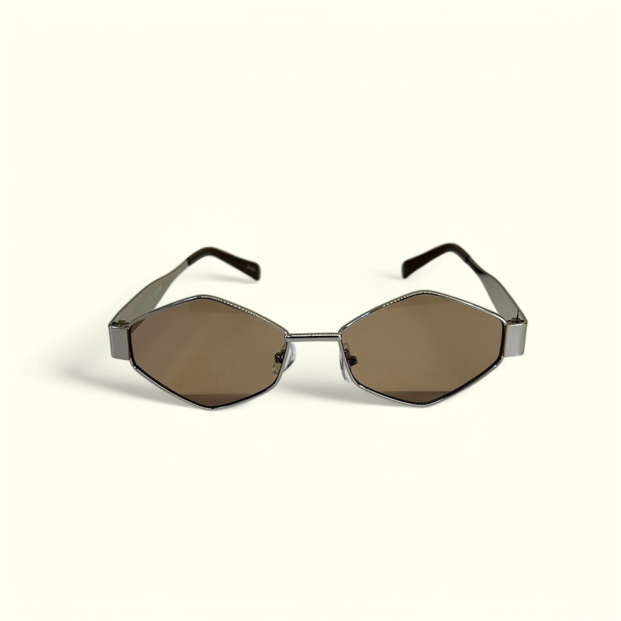 Lentes Grecia Café - Plateado