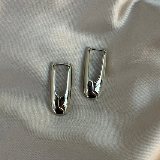 Aretes Gondola Plateado