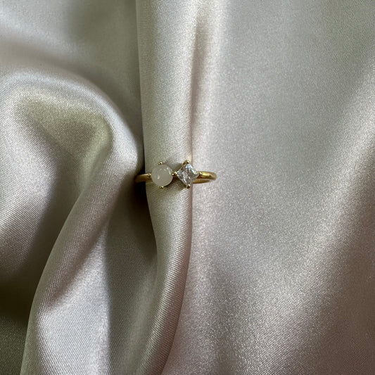 Anillo Círculo Blanco