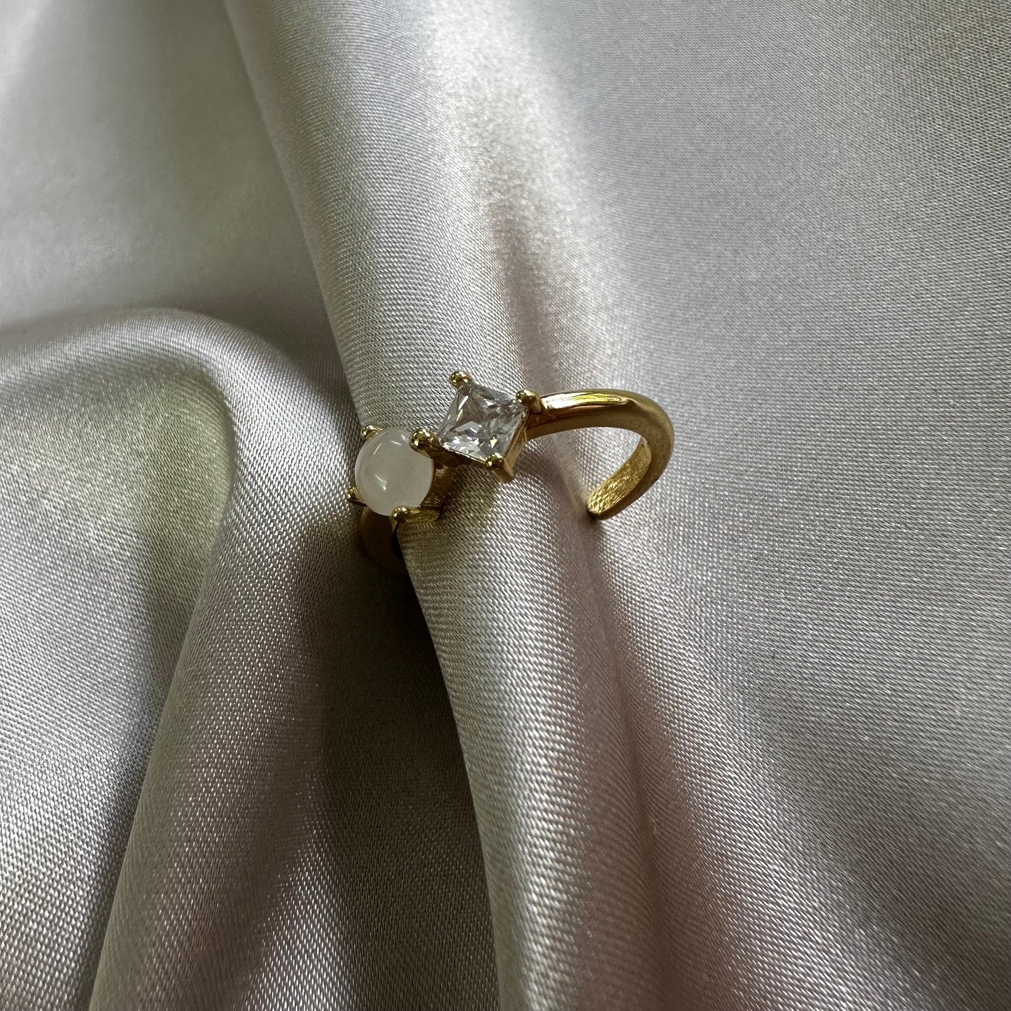 Anillo Círculo Blanco
