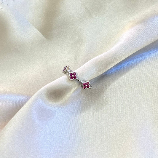 Anillo 3 Tréboles Guinda