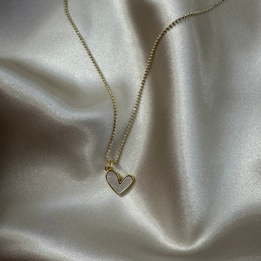 Collar Corazón Madre Perla
