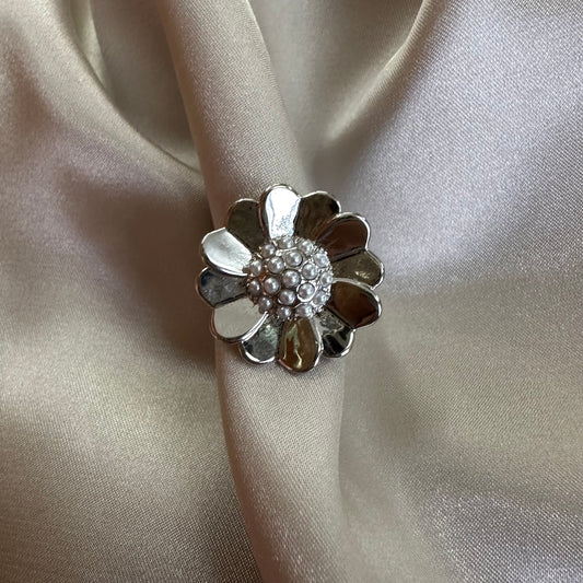 Anillo Girasol Rodio