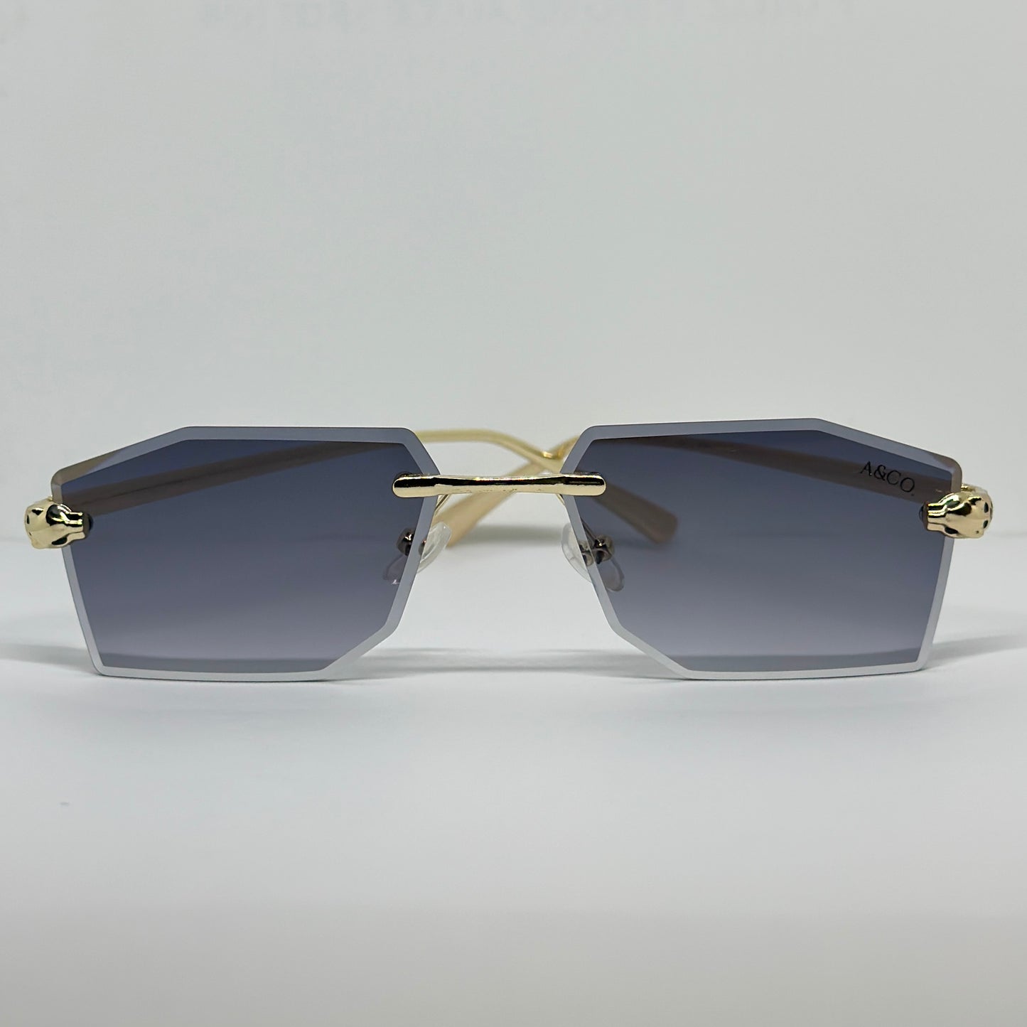 Lentes Miami Negro - Dorado