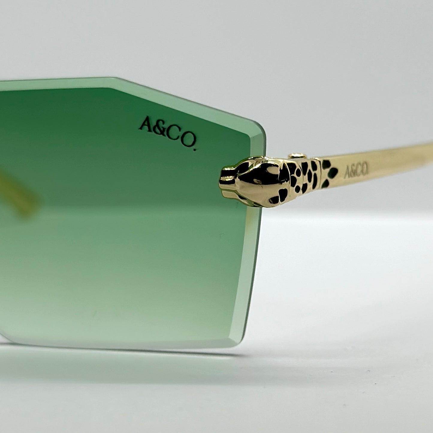 Lentes Miami Verde - Dorado