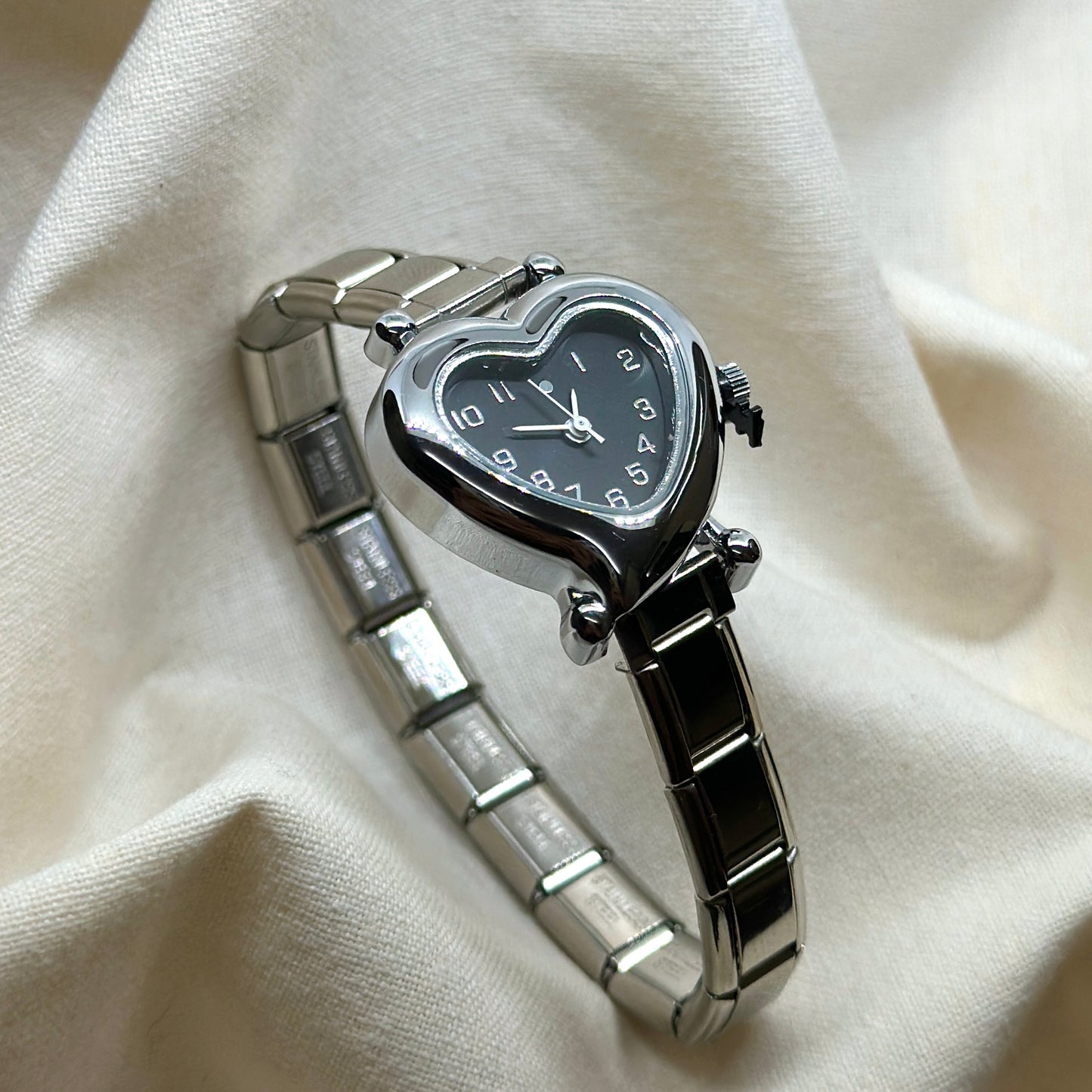 Reloj Corazón Italian Bracelet Plateado
